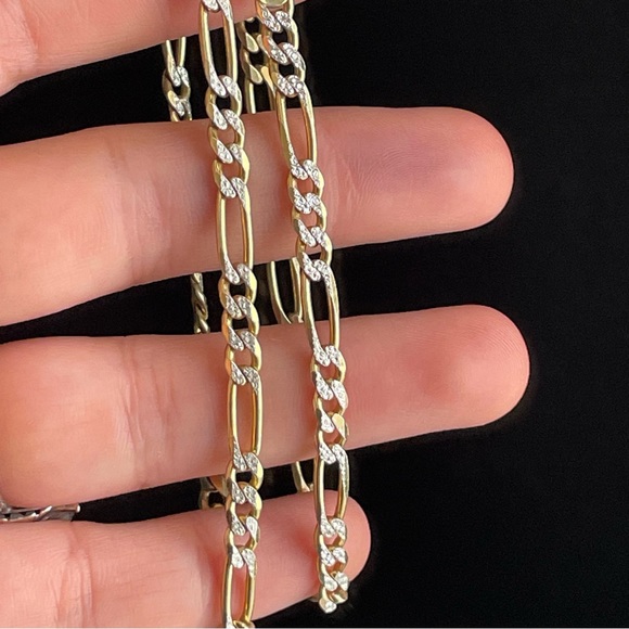 Vintage Milor Sterling silver & Gold Cuban Chainlink Bracelet Bundle Italy - Picture 6 of 14